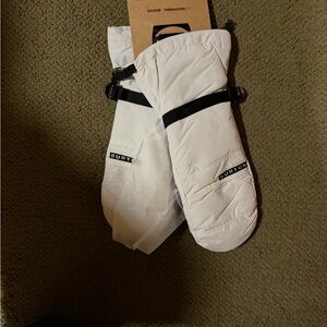 Burton Black and White Mittens